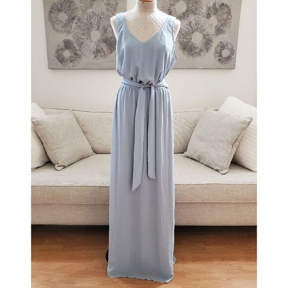 Show Me Your Mumu 'Kendall' Maxi Dress - size Large in Steel Blue - Picture 3 of 14